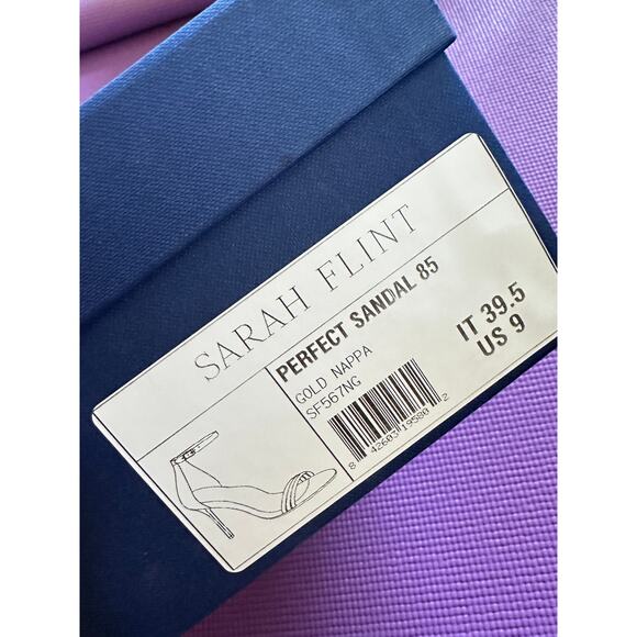 $450 Sarah Flint Perfect Sandal 85 NEW Gold Nappa Sz US 9 IT 39.5 - Picture 7 of 9